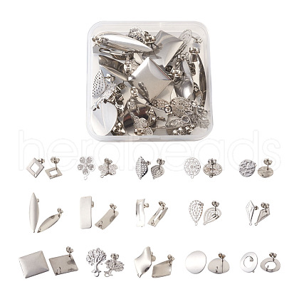  304 Stainless Steel Stud Earring Findings STAS-TA0004-72P-1