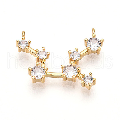 Brass Micro Pave Cubic Zirconia Pendants KK-N261-120G-G-1