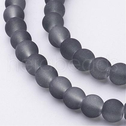 Transparent Glass Bead Strands X-GLAA-S031-6mm-12-1