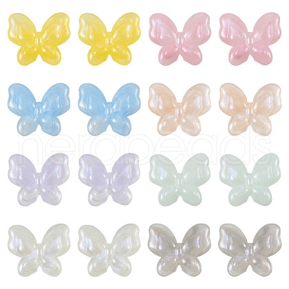  80Pcs 8 Colors Opaque Acrylic Beads OACR-TA0001-24-1