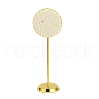 Round Microfiber Earring Display Riser Stands EDIS-Q002-01G-1