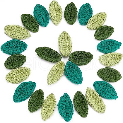 Fingerinspire 30Pcs 3 Colors Cotton Knitting Artificial Ornament Accessories DIY-FG0002-97-1