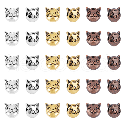 Tibetan Style Alloy Kitten Beads TIBEB-PH0004-75-RS-1