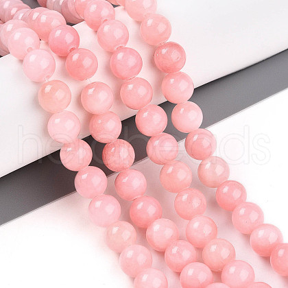 Natural Dyed Yellow Jade Gemstone Bead Strands G-R271-8mm-YXS22-1