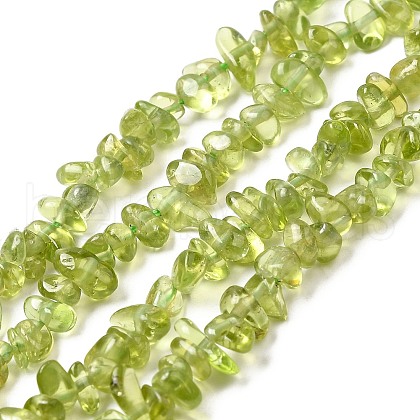 Natural Peridot Beads Strands G-F328-34A-1