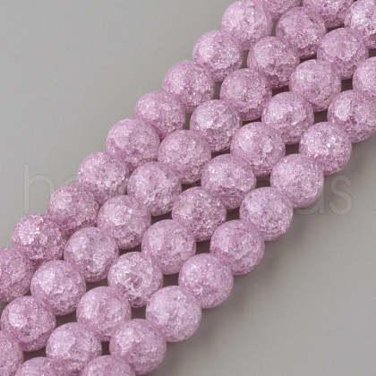 Synthetic Crackle Quartz Beads Strands X-GLAA-S134-8mm-14-1