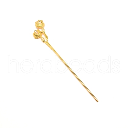 Alloy Hair Stick Findings FIND-WH0092-57G-1