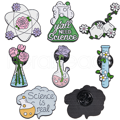 SUNNYCLUE 7 Styles Chemical Theme Enamel Pins JEWB-SC0001-52-1