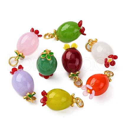 Handmade Lampwork Pendants LAMP-Z012-01G-1