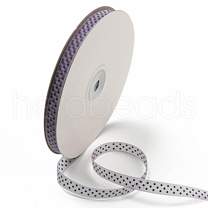 100 Yards Polka Dot Print Nylon Ribbons OCOR-G014-01E-1
