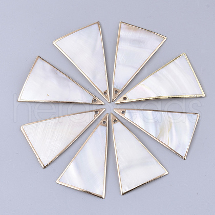 Electroplate Freshwater Shell Big Pendants SHEL-S276-66-1