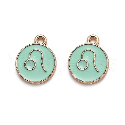 Alloy Enamel Pendants ENAM-S124-01B-15G-1
