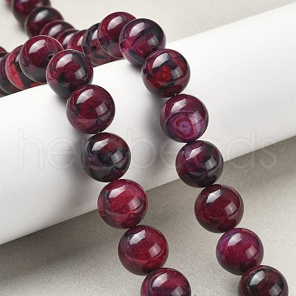 Natural Multi-Color Agate Beads Strands G-A261-B02-14mm-1