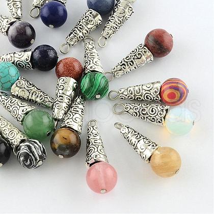 Natural & Synthetic Mixed Stone Pendants G-Q459-01-1