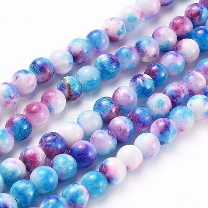 Natural White Jade Beads Strands G-H1625-6mm-PR19-1