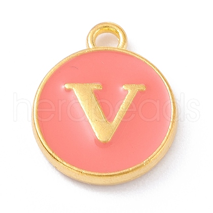 Golden Plated Alloy Enamel Charms X-ENAM-Q437-11V-1