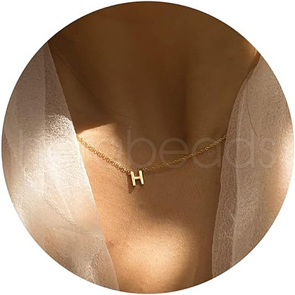 Brass Pendant Initial Necklaces for Women FS-WG1D7F7-21-1