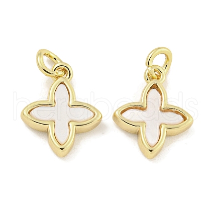 Brass with Sea Shell Charms KK-Q820-15G-1