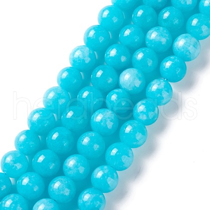 Natural White Jade Imitation Amazonite Beads Strands G-I299-F04-10mm-1