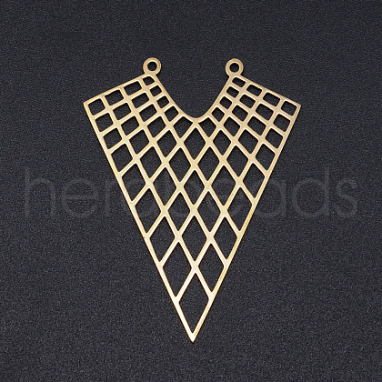 201 Stainless Steel Filigree Pendants STAS-N090-JN796-2-1