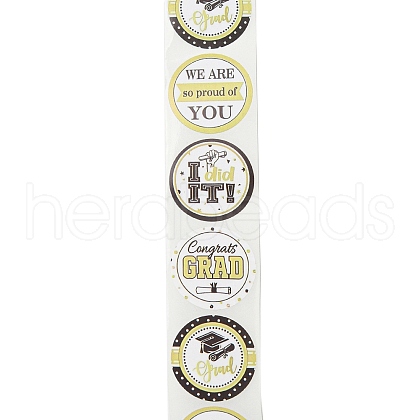 Graduation Theme Stickers Roll X-DIY-H167-04B-1