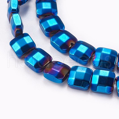 Electroplated Non-magnetic Synthetic Hematite Beads Strands G-P367-C06-1
