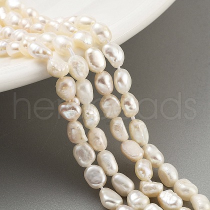 Natural Keshi Pearl Cultured Freshwater Pearl Beads Strands PEAR-P062-25B-1