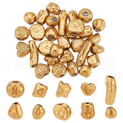   40Pcs 4 Styles 304 Stainless Steel Spacer Beads STAS-PH0005-85-1