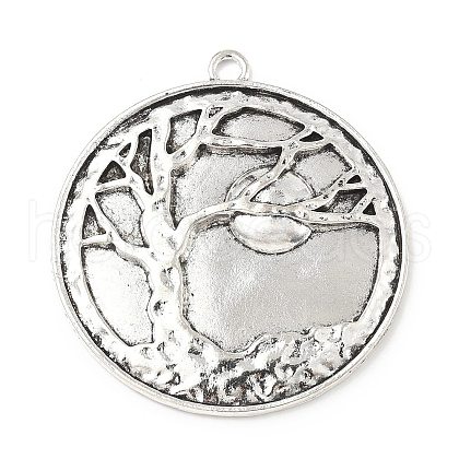 Tibetan Style Alloy Big Pendants TIBEP-F077-01B-1