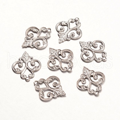 Tarnish Resistant 316 Surgical Stainless Steel Filigree Pendants STAS-K096-36P-1