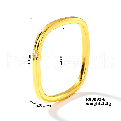 Brass Pave Cubic Zirconia Finger Rings for Women JJ7227-3-1