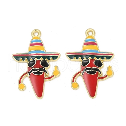 Cinco De Mayo Theme Alloy Enamel Pendants ENAM-V001-05M-G-1