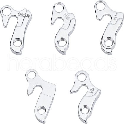 SUPERFINDINGS 5Pcs 5 Styles Aluminum Tail Hook FIND-FH0002-01-1