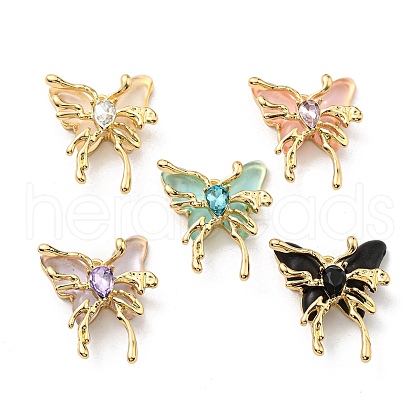 Rack Plating Alloy Resin Pendants PALLOY-K010-20G-1