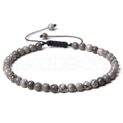Adjustable Women's Map Stone Beaded Bracelet CN3407-12-1