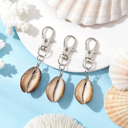 Natural Cowrie Shell Pendant Decorations HJEW-JM03170-01-1