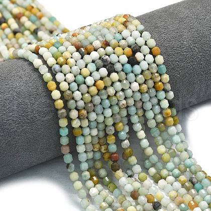 Natural Flower Amazonite Beads Strands G-A260-A32-01-1