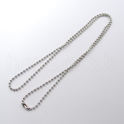 304 Stainless Steel Ball Chain Necklace Making IFIN-R114-2.4x900-1