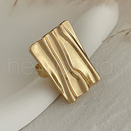 Geometric Texture Zinc Alloy Adjustable Finger Rings for Women US6150-2-1