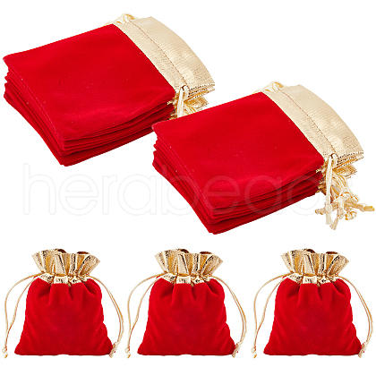 Beebeecraft Rectangle Velvet Jewelry Pouches Bags TP-BBC0001-09B-01-1