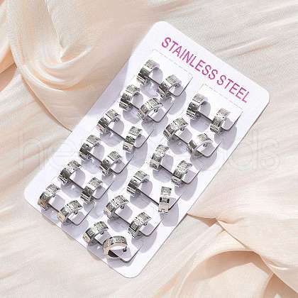 304 Stainless Steel Hoop Earrrings for Women EJEW-U066-03P-1