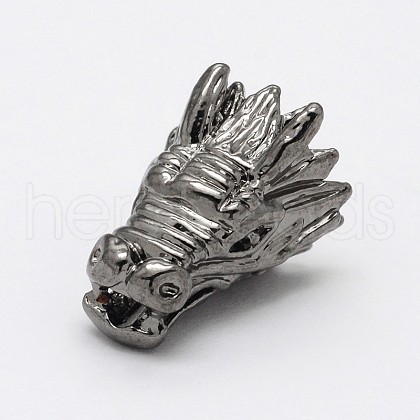 Dragon Head Alloy Beads X-PALLOY-O059-04-1