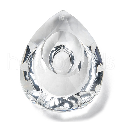 Transparent Glass Pendants GLAA-R223-03K-1