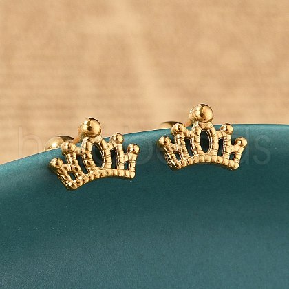 304 Stainless Steel Stud Earrings STAS-E502-04G-01-1