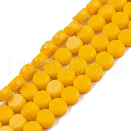 Opaque Solid Color Glass Beads Strands GLAA-N052-05B-A04-1