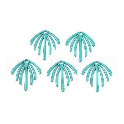 Spray Painted Alloy Pendants PALLOY-Q433-029E-RS-1