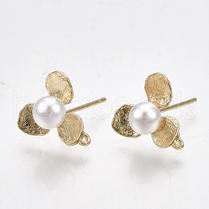 Brass Stud Earring Findings X-KK-S348-232-1
