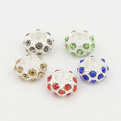 Alloy Rhinestone European Beads CPDL-H999-1