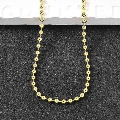 Brass Ball Chain Necklaces NJEW-M108-13G-1