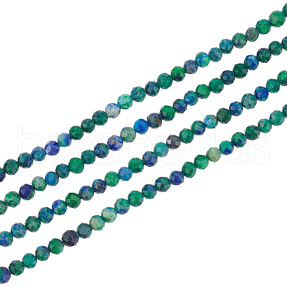 DICOSMETIC 2 Strands Natural Chrysocolla & Lapis Lazuli Beads Strands G-DC0001-04-1